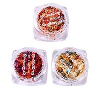 UKCOCO Kit de 3 Boîtes de pour Manucure Japonaise, Décoration D'ongles Facile à Ranger, Accessoires Manucure Élégants pour Bijoux et Loisirs Créatifs