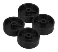 UKCOCO Kit de 4 Roues Chauffantes Mobiles en Plastique Noir pour Chauffage Extérieur Gaz, Compatible Universellement, Facilitant Le Déplacement du Gril Chauffage Terrasse