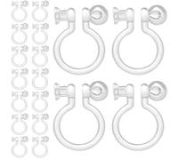 UKCOCO Kit de 50 Adaptateurs Clips Invisibles pour Boucles D’Oreilles sans Perçage Plastique Transparent de U Conversion Boucles D’Oreilles à Clip Accessoires Légers pour Création