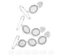 UKCOCO Kit de Fabrication de Broches DIY Bases Photo en Verre Cristal Ensemble 3 Styles pour Création Personnalisée Accessoires Broche Plateau Photo Profond Présent et Loisirs