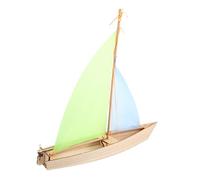 UKCOCO Kit de Maquette Voilier Bois DIY pour Garçon Fille Dassemblage Facile avec Voile Modèle de Bateau à Voile Bois à Peindre Jeu Éducatif de Motricité Fine et Couleur Aléatoire