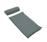 UKCOCO Kit de Massage Acupression 2 Pièces Tapis de Massage Antidérapant Gris Lavable en Coton Abs pour Soulagement Musculaire et Relaxation Corporelle