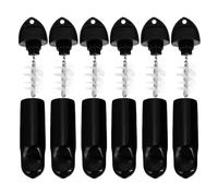 UKCOCO Kit De Nettoyage Biere Robinet De Bière 12 Pièces | Matériau : Plastique ; Acier Inoxydable, Couleur : Noir, 6 X Brosse, 6 X Couvercle De Robinet D'Eau