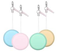 UKCOCO Kit de Nettoyage Écran Macaron 4 Pièces en Silicone et Plastique Pp pour Téléphone Portable, pour Nettoyage Écran et Usage Quotidien comme Porte-clés