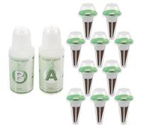 UKCOCO Kit de Paniers Hydroponiques Couvercles pour Culture sans Sol, Design Fendu en PP et PVC, pour Poivrons et Fraises, Favorise la Croissance des Racines