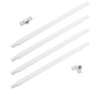 UKCOCO Kit de Réparation 6 Pièces pour Barres de Parc Bébé en Acier Inoxydable 58 CM avec Mousse Connecteurs T et Triangle à Ventouses Accessoires de Remplacement pour Barrière de