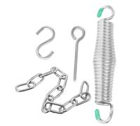 UKCOCO Kit de Ressorts Galvanisé pour Hamac et Balançoires Ressorts Robustes pour de Suspension Extérieure et Intérieure Sécurisée Ensemble Complet avec Anneaux de Fixation pour Chaises