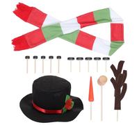UKCOCO Kit Décoration Bonhomme de Neige Noël 16 Pièces pour Garçon et Filles, Accessoires DIY Fête Hiver, Ensemble Grand Format Léger et Compact, Activité Créative et Décoration