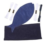 UKCOCO Kit DIY Broderie Sashiko avec Motif Poisson Kit Débutant Broderie Japonaise Traditionnelle pour Tapis de Thé et Dessous de Tissu