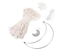UKCOCO Kit DIY Macramé Débutant pour Attrape Corde Coton Résistante pour Tapisserie Murale Accessoires de Décoration Fait Main Cadeau Créatif pour Noël et Nouvel An