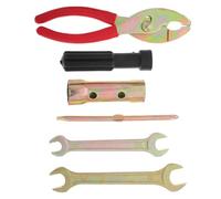 UKCOCO Kit D'outils Complet pour Entretien Moto avec Pinces, Clés à Bougie en Métal, Design Compact Portable pour Réparation et Maintenance Facile