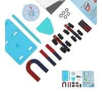 UKCOCO Kit Scientifique Magnétique Éducatif pour Garçon et Filles Ensemble d'Expériences Physiques Aimants Coloris Aléatoire Apprentissage des Phénomènes Magnétiques Couleur Aléatoire