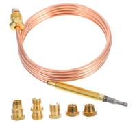UKCOCO Kit Thermocouple Gaz avec Écrous Adaptés pour Chauffe Eau Cuisinière et Cheminée Capteur Température pour Remplacement Sécurisé