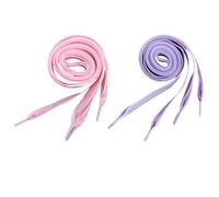 UKCOCO Lacets Plats Larges en Velours Apparence Élégante et Finition Soignée pour Chaussures, 2 Paires, 1,6cm de Largeur, Adaptés pour Bottes et Mocassins