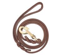 UKCOCO Laisse pour Chien en Cuir de Vache 1,3 M Résistante à l'usure, Largeur 1,2 Cm, Crochet en Cuivre Massif, Laisse D'éducation pour Grands Chiens et Chiots, Accessoire Sécurité