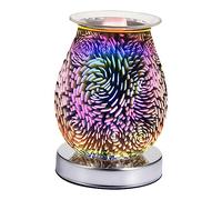 UKCOCO Lampe à Parfum 3D en Verre Veilleuse Aromatique Brûleur d'Aromathérapie Lampe Silencieuse Décoration Intérieure pour Détente