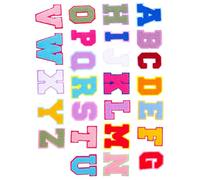 UKCOCO Lettres Thermocollantes Colorées 7 Cm, 26 Écussons Brodés en Tissu Éponge, Patchs Décoratifs pour Vêtements, Paquet à Dos et Accessoires Diy, Applique Thermoadhésive Résistante