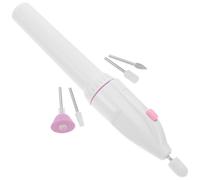 UKCOCO Limeur Ongle Électrique Portable Blanc en Plastique et Alliage Faible Bruit, Polisseuse à Ongles Pratique pour Usage Professionnel Domicile