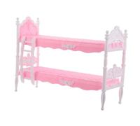 UKCOCO Lit Superposé pour Maison De Poupée Meubles Miniatures Literie De Jouet Chambre De Poupée Accessoire Décoratif De Jouets