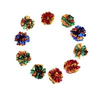 UKCOCO Lot de 10 Balles Froissées en Papier pour Chat Interactif Multifonctionnel pour Jouer en Intérieur et Stimuler Votre Animal Couleur Aléatoire