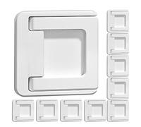 UKCOCO Lot de 10 Butées de Sécurité pour Fenêtre Coulissante, Limiteur D'ouverture 5 Cm, Verrou de Porte Coulissante D'armoire Anneau de Traction Encastré, Protection Garçon et Filles