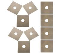 UKCOCO Lot de 10 Cache-tuyaux d'eau Muraux Dorés en Plastique, Plaque Murale Décorative Carrée 8,6 Cm X 8,6 Cm pour Climatisation, Couvercle de Bride Fendu 2,2 Cm, Protection Intempéries