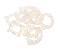 UKCOCO Lot de 10 Cadres Photo Vintage en Résine Baroque pour Décoration de Table et Mur, Forme Ovale et Rectangulaire, Portable pour Nail Art et DIY