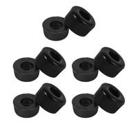 UKCOCO Lot de 10 Coussinets Amortisseurs Noirs pour Trucks de Skateboard et Patins à roulettes - Accessoires Anti-Chocs 5 Cônes 5 Bagues - Protection et Confort pour Rollers et