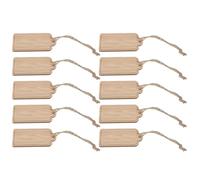 UKCOCO Lot de 10 Étiquettes Suspendues en Bois Brut Rectangulaires pour Plantes en Pot, Résistantes aux Intempéries, avec Cordelette pour Jardinage Intérieur et Extérieur, Marqueurs