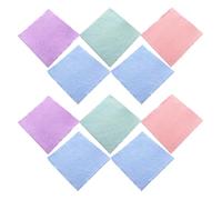 UKCOCO Lot de 10 Lingettes Démaquillantes en Microfibre Corail, Serviettes Réutilisables 25x25 Cm, Douces Peau, Nettoyage du Visage Toilette Quotidienne Couleur Couleur Aléatoire