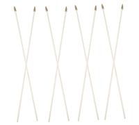 UKCOCO Lot de 10 Mâts de Drapeau en Bois Naturel 50 Cm, Portatifs et Robustes, Décoration pour Festivités et Événements Sportifs, Pièces de Rechange Légères et Polyvalentes