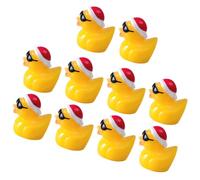 UKCOCO Lot de 10 Mini Figurines Canards en Résine, Décorations Jardin Miniature, Accessoires Micro-paysages, Figurines Animales pour Bricolage et Aménagement Extérieur