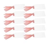 UKCOCO Lot de 10 Panneaux Réservés à Suspendre en Acrylique Transparent, Marque-places Mariage Réutilisables Ruban, pour Chaises et Décoration de Fête, Cartes de Placement Élégantes