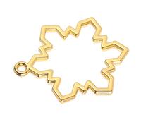 UKCOCO Lot de 10 Pendentifs à Cadre en Alliage Doré Motif Flocon de Neige Lunette Ouverte Cadre de Pendentif de Noël pour Création Bijoux DIY Collier Bracelet Boucle D’Oreille