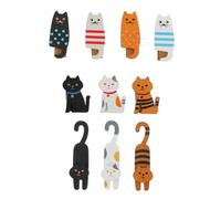 UKCOCO Lot de 10 Pinces à Linge en Bois Forme Chat, Clips Photo Créatifs, Mini Pinces Robustes pour Suspendre Photos, Sachets de Goûter et Décorations Maison, Accessoires Pratiques