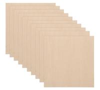 UKCOCO Lot de 10 Planches de Bois Beige Non Finies pour Bricolage, Faciles à Coller Polissage Fin, pour Décoration DIY et Petits Travaux Artisanaux