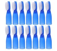 UKCOCO Lot de 100 Brosses à Dents de Sécurité Jetables à Poils Doux en Nano Pbt Bleu Manche Court Antidérapant Brosse Institutionnelle pour Soins des Gencives Usage en Prisons