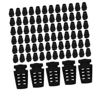 UKCOCO Lot de 100 Clips Câbles en Abs Noir, Connecteur de Décharge de Traction pour Fils Électriques, Solution Fiable pour Projet Industriel