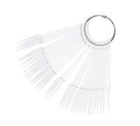 UKCOCO Lot De 100 Conseils D’ongles Pliables En Éventail Transparent, Taille Moyenne, Pour Présentation Vernis Et Nail Art, Accessoires Professionnels Pour Salons Et Pratiques Manucure