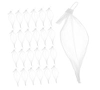 UKCOCO Lot de 100 Paquet de Rangement en Filet Respirant avec Fermeture Éclair, en Plastique Blanc, pour Billes et Jouets Lors D'activités Extérieures ou Voyages