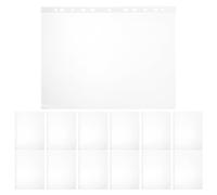 UKCOCO Lot de 100 Pochettes Porte-Bavoir Transparentes 11 Trous en Vinyle 11,8 X 9 Pouces, Manchons de Présentation Imperméables pour Dossards de Marathon, Compatible Classeurs,