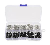 UKCOCO Lot de 100 set de Boutons-Pression Métalliques à Coudre 4 Tailles Couleurs Noir et Argenté Kit de Boutons-Pression Invisibles pour Vêtements Couture Retouches et Loisirs