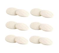 UKCOCO Lot De 12 Disques Exfoliants Visage En Luffa Naturel, Diamètre 5,5 Cm, Éponges Nettoyantes Réutilisables, Pour Peau Mixte Et Nettoyage Profond Du Visage Au Quotidien