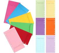 UKCOCO Lot de 12 Enveloppes Budget en Papier Kraft Coloré, Petites Pochettes Pratiques pour Espèces, Enveloppes de Cahier de Compte pour Gestion Financière et Organisation des Dépenses
