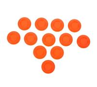 UKCOCO Lot de 12 Mangeoires à Cafards Orange en Plastique 3,4 Cm - Bols Ronds pour Insectes Nourriciers, Gamelles pour Grillons et Blattes Adaptées aux Terrariums, Alimentation Pratique