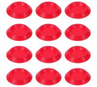 UKCOCO Lot de 12 Mangeoires à Cafards Rouges en Plastique Solide, Gamelles Rondes Petites pour Reptiles, Caméléons et Bernard-l’hermite, Bols Nourrisseurs pour Terrarium, Accessoires