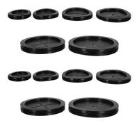 UKCOCO Lot de 12 Passe-Câbles en Caoutchouc Noir Double Face Œillets de Câblage 50 MM pour Protection de Câble Étanchéité Anti-Poussière et Humidité Adaptés pour Bureaux et Armoires
