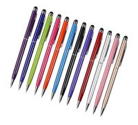 UKCOCO Lot de 12 Stylos Tactiles pour Tablette et Téléphone Stylo à Bille, Aluminium Slim, Sensation D’écriture Naturelle, pour Prise de Notes et Marquage de Documents Couleur Aléatoire