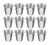 UKCOCO Lot De 12 Tasses De Communion En Acier Inoxydable Empilables Compactes Pour Cérémonies Religieuses Église Portable Et Élégante