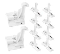 UKCOCO Lot de 12 Verrous Invisibles de Sécurité pour Armoires et Tiroirs en Abs Blanc, Facile à Utiliser, Protection des Bébés et Tout-petits